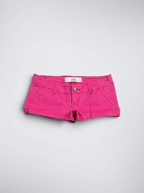 Hollister Pink Ultra Low Rise Micro Mini Shorts
